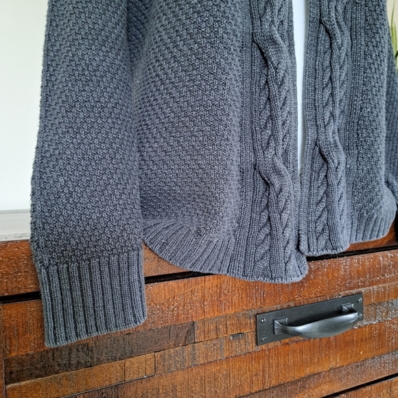 Croft & Barrow Sweater Grey Open Cardigan Women's Medium - Picture 9 of 10
